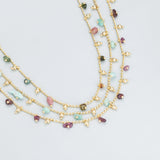 DIY Chain 18K Rhodium Plated Copper Natural Stone 1m/Lot