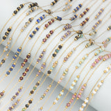 DIY Chain 1m/Lot Stainless Steel Natural Stone Jewelry Findings
