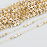 DIY Chain 1m/Lot Stainless Steel Natural Stone Jewelry Findings