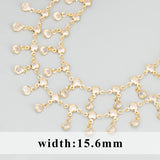 18k Plated Copper Chain with Zircons, 1m/lot