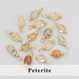 Natural Stone Charms 20pcs/lot 18k Plated Copper Hand Made DIY Pendants
