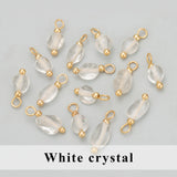 Natural Stone Charms 20pcs/lot 18k Plated Copper Hand Made DIY Pendants