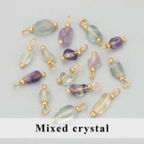 Natural Stone Charms 20pcs/lot 18k Plated Copper Hand Made DIY Pendants