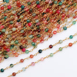 18k Plated Nickel Free DIY Bead Chain Necklace 1m/lot