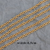 18k Plated Copper Ring Star Chain, 1m/Lot