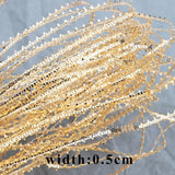 18k Plated Copper Jewelry Accessories DIY Charms Pendants 2m/Lot
