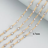 18K Plated DIY Chain Necklace Natural Stone Pearl Beads 1m/Lot