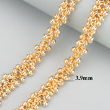 DIY 18k Plated Chain 1m/lot CCB Plastic Charms Jewelry Making