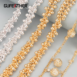 DIY 18k Plated Chain 1m/lot CCB Plastic Charms Jewelry Making