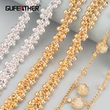 DIY 18k Plated Chain 1m/lot CCB Plastic Charms Jewelry Making