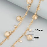 DIY 18k Plated Chain 1m/lot CCB Plastic Charms Jewelry Making