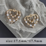 Nickel Free 18k Rhodium Plated Copper Jewelry Making DIY Earrings