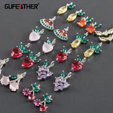 Nickel Free Rhodium Plated Zircon Copper DIY Pendants
