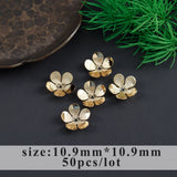 18k Plated Flower Earrings DIY Jewelry Making Accessory