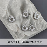 18k Rhodium Plated Copper Zircon DIY Pendants Jewelry
