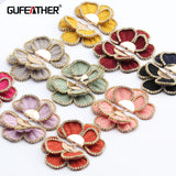 Tassels DIY Flowers Pendant Copper Metal Charms Hand Made 4pcs/lot