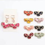 Tassels DIY Flowers Pendant Copper Metal Charms Hand Made 4pcs/lot