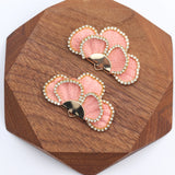Tassels DIY Flowers Pendant Copper Metal Charms Hand Made 4pcs/lot