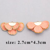 Tassels DIY Flowers Pendant Copper Metal Charms Hand Made 4pcs/lot