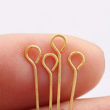 18k Plated Copper Needle Jewelry Making Accessories