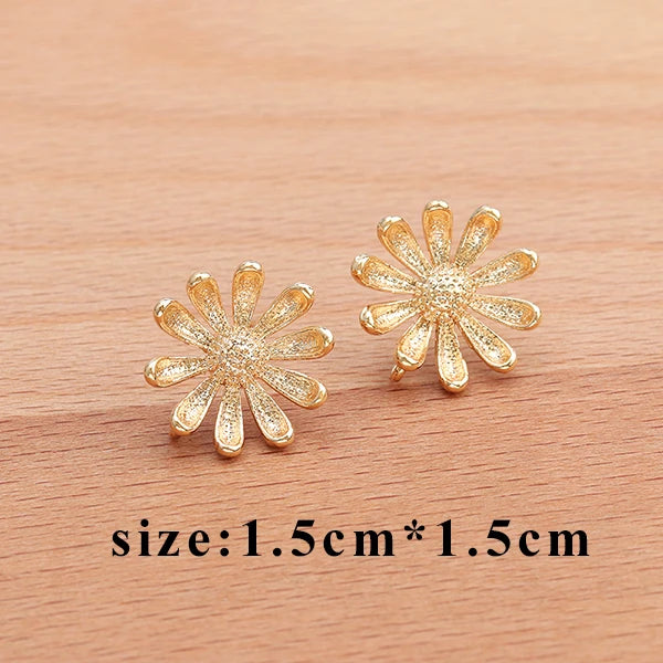 18k Plated Rhodium Stud Earring DIY Jewelry Making 10pcs/lot