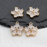 18k Plated Zircon Pendant DIY Earring Jewelry Making