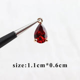 18K Plated Zircon Water Drop Pendant DIY Earring 10pcs/lot