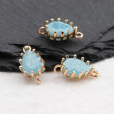DIY Zircon Pendants 10pcs/lot 18k Plated Copper Jewelry Making