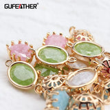 DIY Zircon Pendants 10pcs/lot 18k Plated Copper Jewelry Making