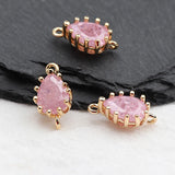 DIY Zircon Pendants 10pcs/lot 18k Plated Copper Jewelry Making