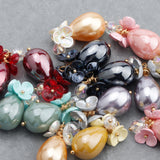 18k Plated Jewelry Accessories DIY Pendant Plastic Pearl Hand Made