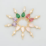 18k Plated Zircon Pendant Jewelry Making DIY Earrings