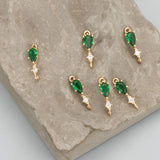 18k Plated Zircon Pendant Jewelry Making DIY Earrings