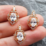 18k Plated Zircon Pendant for Earring Jewelry Making