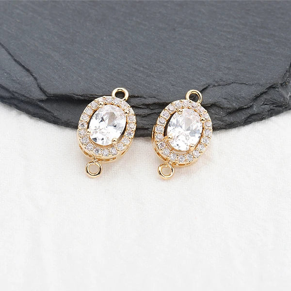 Elegant Zircon Pendants for DIY Earrings