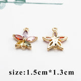 18k Plated Zircon Pendants for DIY Earrings