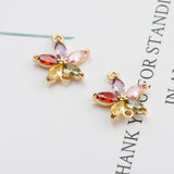 18k Plated Zircon Pendants for DIY Earrings
