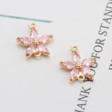18k Plated Zircon Pendants for DIY Earrings