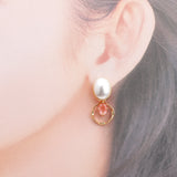 18k Plated Zircon Pendant for DIY Earrings - 10pcs/lot