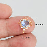 18k Plated Zircon Pendants DIY Earrings Jewelry Making 10pcs/lot