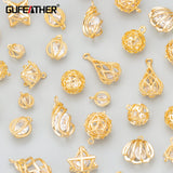 18k Plated Zircon Pendants Jewelry Making DIY Earrings