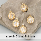 18k Plated Zircon Pendants Jewelry Making DIY Earrings
