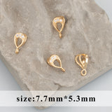 18k Plated Zircon Charm Connector Hooks Jewelry Making 20pcs