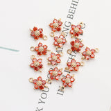 18k Plated DIY Earring Pendants with Zircons - 20pcs/lot