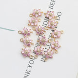 18k Plated DIY Earring Pendants with Zircons - 20pcs/lot