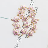 18k Plated DIY Earring Pendants with Zircons - 20pcs/lot