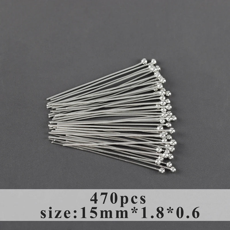 Rhodium Plated Copper Jewelry Accessories DIY Needle 25g/lot