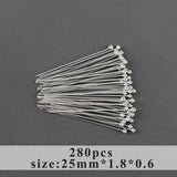 Rhodium Plated Copper Jewelry Accessories DIY Needle 25g/lot
