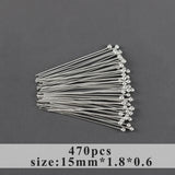 Rhodium Plated Copper Jewelry Accessories DIY Needle 25g/lot