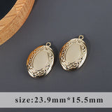 18k Plated Copper Metal Jewelry Accessories, 6pcs/lot
